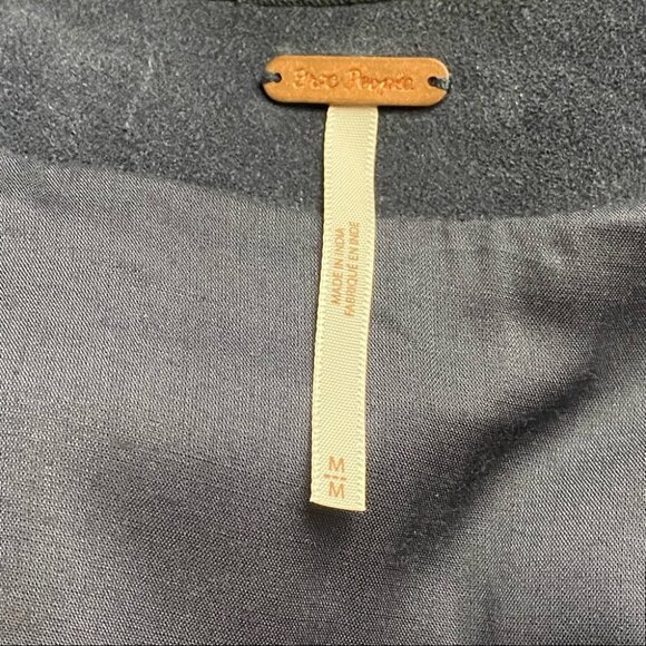 FREE PEOPLE Navy SUEDE Zip Dress / Tunic Top M - Picture 8 of 11